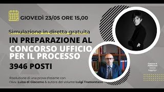 Concorso Ufficio Processo Prova scritta simulazione in diretta con commento e suggerimenti [upl. by Edin]