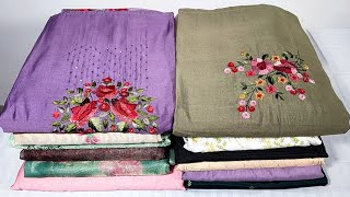 READYMADE 3 PIECE SETPURE SILKTISSUE BANARASI SILKPURE MUSLIN SILKSUPERNET KOTAPURE SILK [upl. by Terej77]