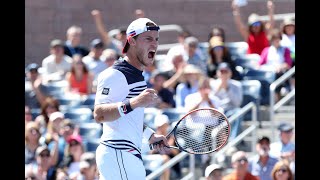 2017 US Open Schwartzman vs Cilic top 5 plays [upl. by Linoel293]