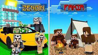 FAKİR AİLE VS ZENGİN AİLE FİLMİ 😱  Minecraft [upl. by Jenette]