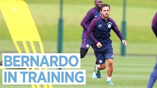 BERNARDO SILVAS FIRST TRAINING SESSION  Man City Pre Season Training [upl. by Sallyann504]