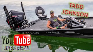 SUMMERTIME BASSIN w CHAMPIONS TOUR Pro TADD JOHNSON Bass Fishing LIVE STREAM [upl. by Fausta]