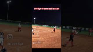 Softball Gameball catch Highlight play at 1st base  Rec ball [upl. by Baxy551]