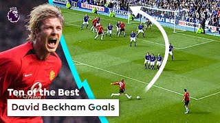 10 ICONIC David Beckham goals youll NEVER forget [upl. by Ahsenre202]