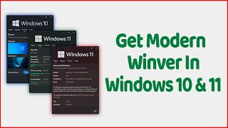 How to Get Modern Winver In Windows 10 And 11 ✔✔✔ [upl. by Hallvard360]