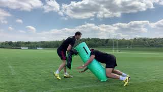 Netani Talei Fiji Rugby and Karl Dickson show us a rugby drill to help with Tackling Counter Ruck [upl. by Nelac]