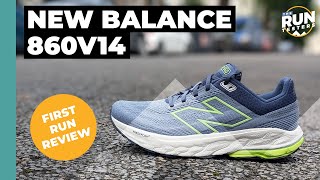 New Balance 860V14 First Run Review  A moderate stability shoe daily training [upl. by Gayner]