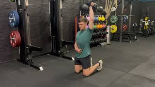 Dumbbell Overhead Press 1 Arm Kneeling [upl. by Eidod]