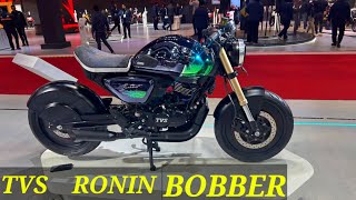 New Tvs Ronin Bobber  Apache 350 😱 Big Updates Color Features 2024 Model Review  Auto Expo 2024 [upl. by Yngiram137]