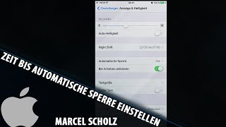 Zeit bis automatische Sperre einstellen unter iOS [upl. by Lansing235]