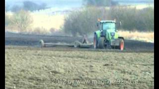 CLAAS Axion 850 mit Ackerschleppe [upl. by Einnaj]