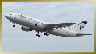 IRAN AIR Airbus A300 Close Up Taxiing and Takeoff from Hamburg Airport [upl. by Lucy527]