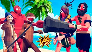 NAUFRAGOS EN LA ISLA MALDITA  TOTALLY ACCURATE BATTLE SIMULATOR [upl. by Esya]