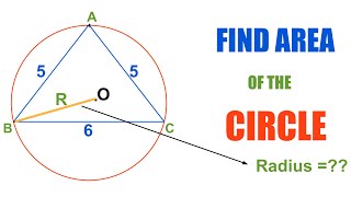 Circumradius Find the area of circumscribed circle of triangle Herons Formula 2D Mensuration [upl. by Noraha]