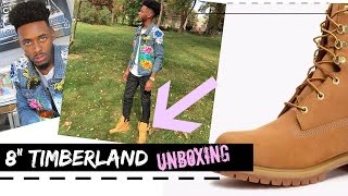 8quot Timberland Unboxing  Review  The Best Way To Tie [upl. by Yelreveb]