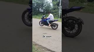 first time trying stoppie on r15v4 z900 stoppie trying on brand new bike riderbiker stoppie crash [upl. by Eednarb831]