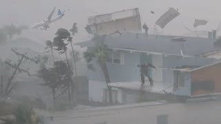 Hurricane Milton Scariest Tornado Moments Ever Caught On Camera  Fort Myers Florida USA [upl. by Aidin]