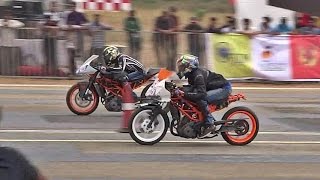 2 strokes amp KTMs Drag Racing in Bangalore  Vroom 2016 [upl. by Johnnie]