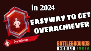 EASYWAY TO GET OVERACHIEVER TITLE IN BGMI 2024 ✔️ bgmi pubgbattlegroundsmobileindiagameplay game [upl. by Asseral352]