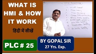 WHAT IS HMI amp HOW IT WORK WITH PLC  P25  IN HINDI BY GOPAL SIR [upl. by Tiana]