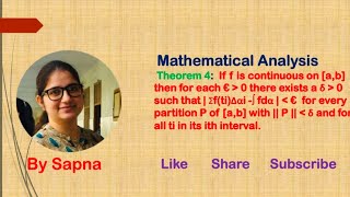 Condition on continuous function Riemann Stieltjes Integral  by Sapna [upl. by Aramenta]