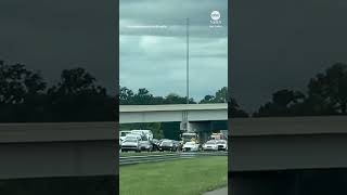 Long lines of traffic as Florida residents evacuate ahead of Hurricane Milton  ABC News [upl. by Schwinn]