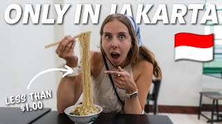 FIRST TIME eating Nasi Goreng Indonesian STREET FOOD in Jakarta [upl. by Tini]