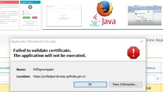 application blocked for security failed to validate certificate in epfo solved [upl. by Sims]