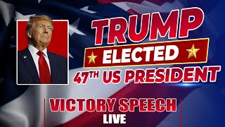 BREAKING  US Election Results  Donald Trump speaks after winning the 2024 Presidential Election [upl. by Brandais796]