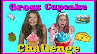 GROSS CUPCAKE CHALLENGE  Taylor and Vanessa [upl. by Anippesuig]