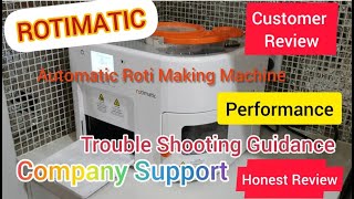 Rotimatic – World’s 1st Fullyautomatic Roti Maker Machine Customer Review Troubleshooting  Hindi [upl. by Guerra415]