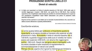 1  Produzione scritta C1C2  Limiti di velocità [upl. by Hara513]