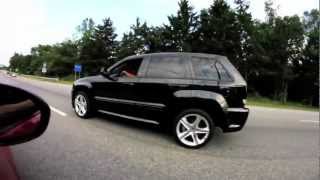 09 Jeep SRT8 FULL SLP exhaust video [upl. by Noorah709]