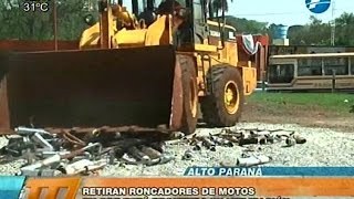 Destruyen roncadores de motos en Ciudad del Este 180915 [upl. by Tat656]