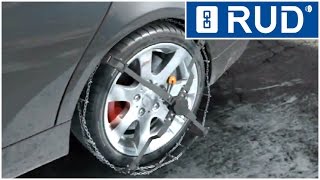 RUD comfort Centrax Snow chains  Fitting Instruction [upl. by Anaeirb]