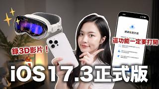 【重要功能】iOS173正式版 更新一定要打開 新桌布 開放錄3D影片 iPhone 15 [upl. by Estas]