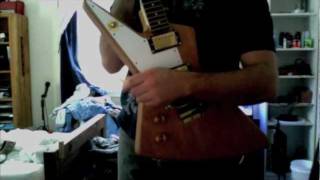 Left Handed Warmoth build Emulation Guitar of Allen Collins Gibson Explorer [upl. by Aerehs734]