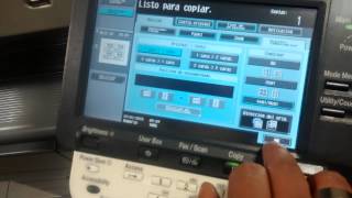 configurar una copiadora konica minolta bh501 para sacar copias a doble cara credenciales [upl. by Lekim431]