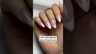 Watch me do my nails with my nondominant hand 🫣 apresnails frenchtips naildesign beginnernails [upl. by Aiek]