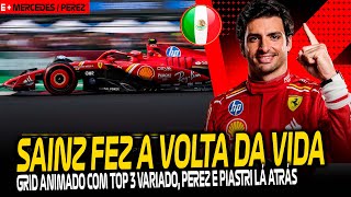 QUALI SAINZ FAZ VOLTA ESPETACULAR PEREZ E PIASTRI FICAM NO Q1  GP MÉXICO [upl. by Doomham]