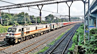 KANPUR WAP7 37100 Hauls 13201 Patna  Mumbai LTT Janta Express [upl. by Odell]