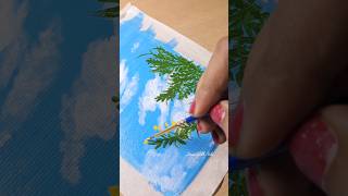 Easy sky Painting with acrylic colours acrylicpainting ytshorts art [upl. by Shiff]