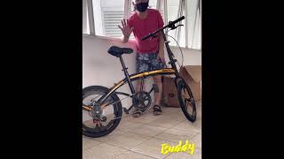 How to fold SSPU folding bike [upl. by Hsakaa]