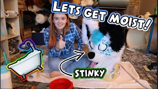 How to wash a fursuit head No LittleGreen  Clean Beans Ep 1 [upl. by Stucker]