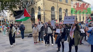 March For Palestine X Black Power High Street Cardiff [upl. by Guyer]