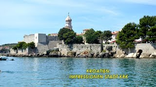 Kroatien  Insel Krk  Stadt Krk in HD [upl. by Onairot822]