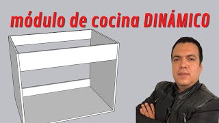 Cómo dibujar módulo de cocina DINÁMICO en SKETCHUP paso a paso [upl. by Gaskins]