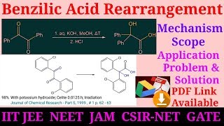 Benzil Benzilic acid rearrangement problems with solution IIT JAM UGC CSIR NET SET GATE CHEMISTRY [upl. by Archibold565]