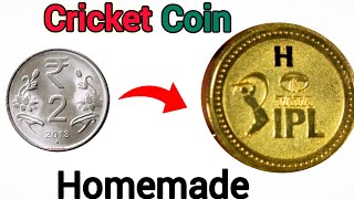 🥰 How To Make Toss coin at home  easy  Cricket toss coin [upl. by Zebapda489]