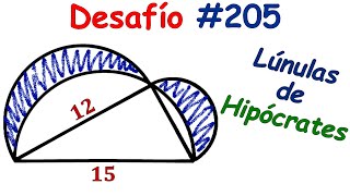 ¿ Sabías de las Lúnulas de Hipócrates  ¡¡ Impresionante  Ejercicio de Áreas Sombreadas [upl. by Ode384]